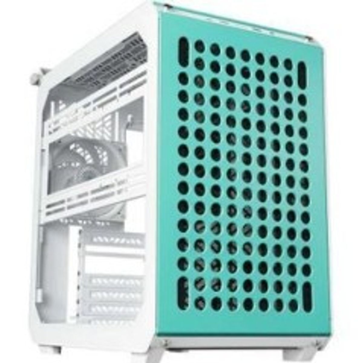 Cooler Master Qube 500 FLATPACK Tårn Udvidet ATX Ingen strømforsyning Grøn Pink Hvid Fløde