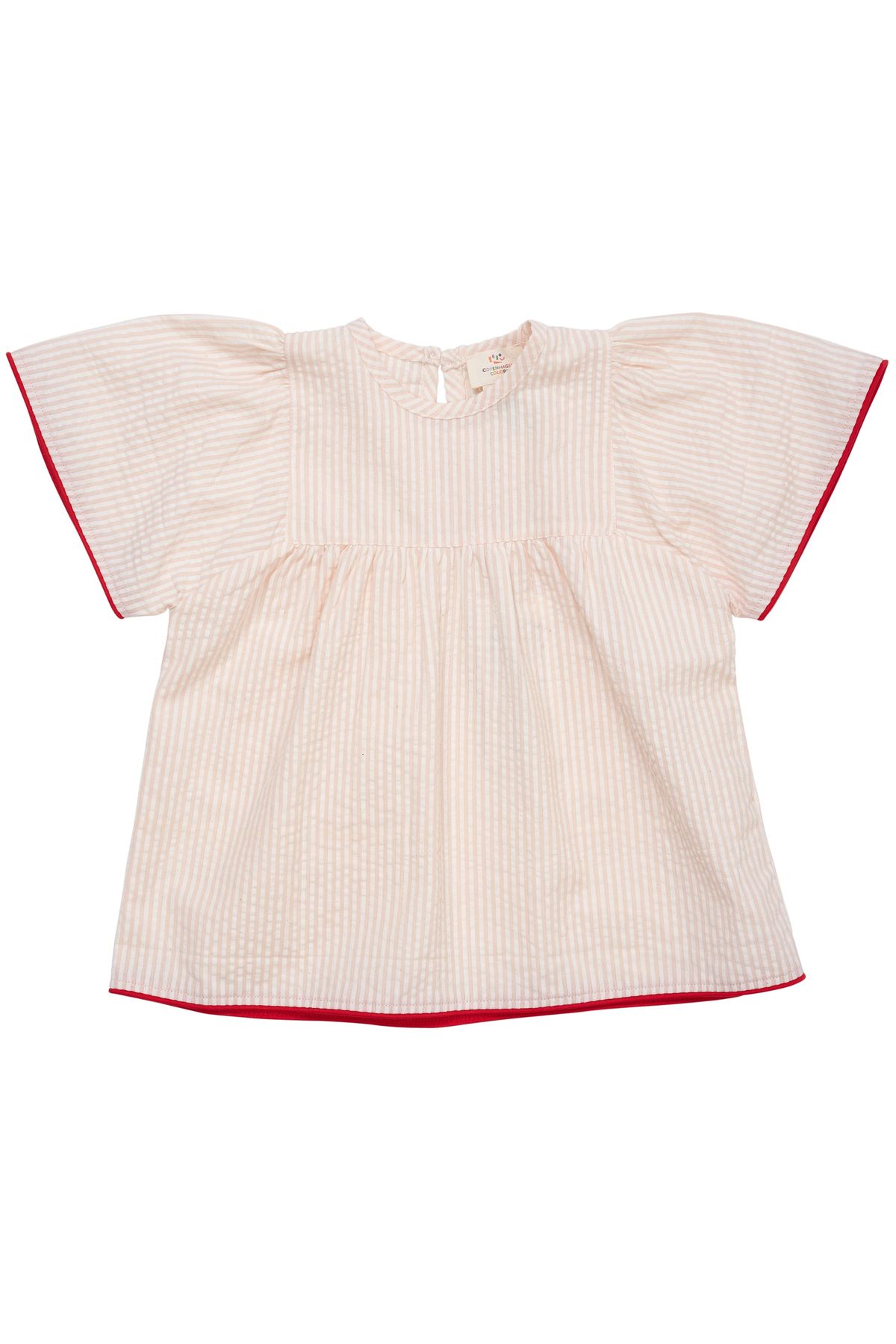 Copenhagen Colors Bluse - Dusty Rose/Cream stripe - 80 cm