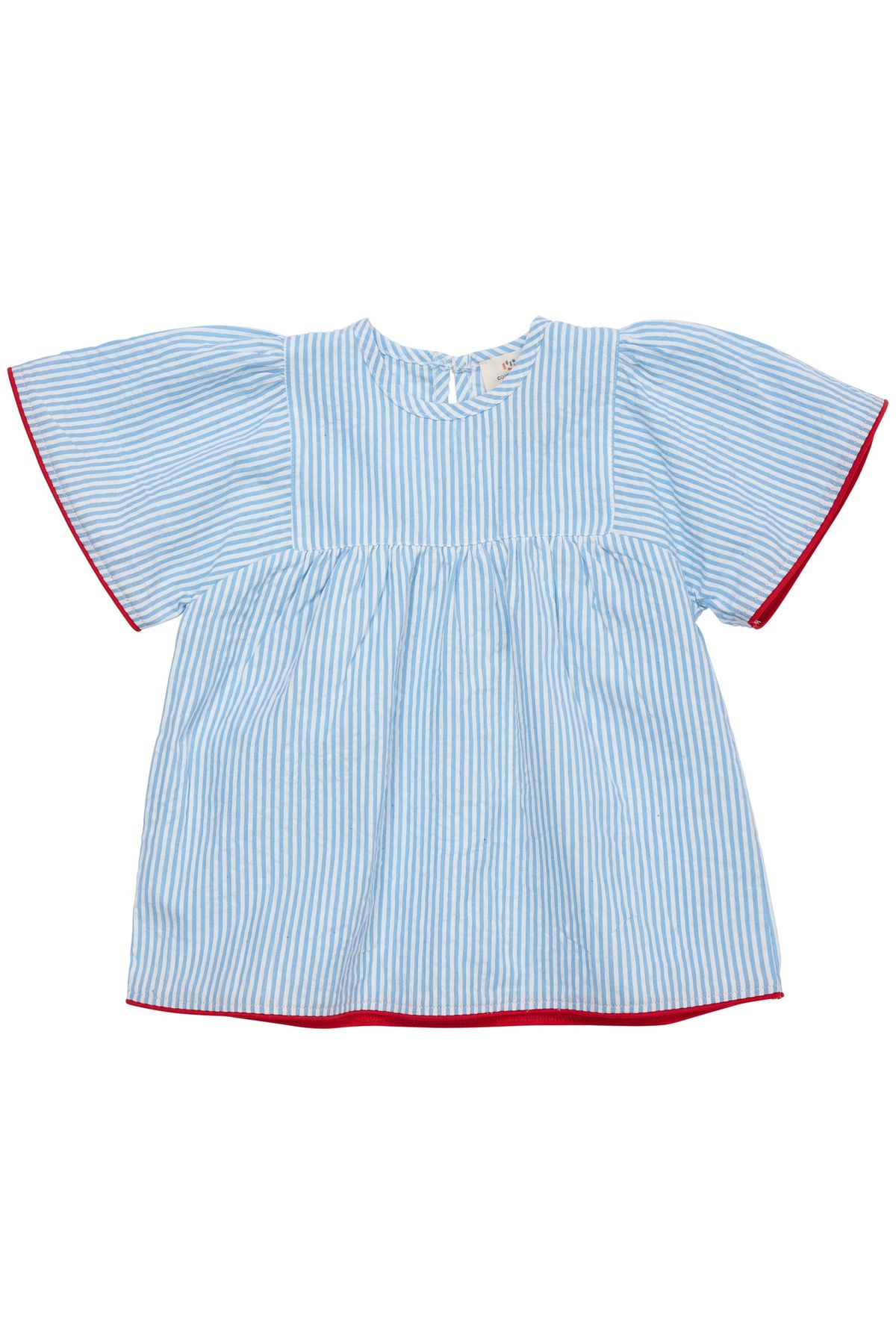 Copenhagen Colors Bluse - Sky blue/Cream stripe - 80 cm