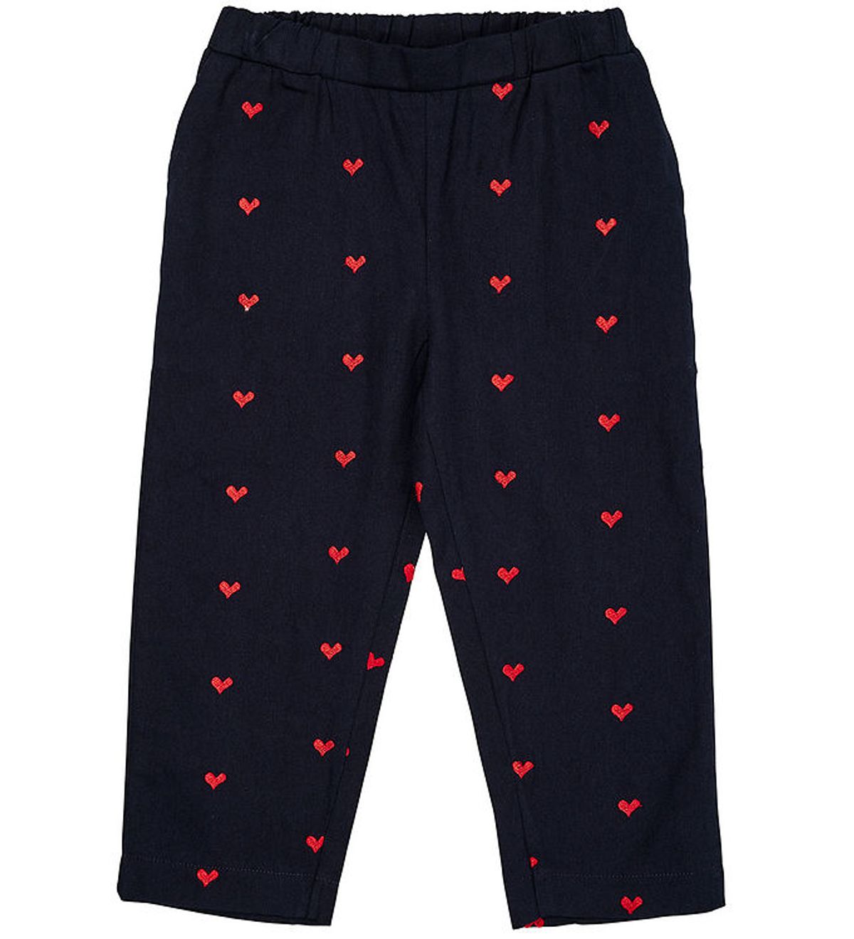 Copenhagen Colors Bukser - Navy/Red Hearts