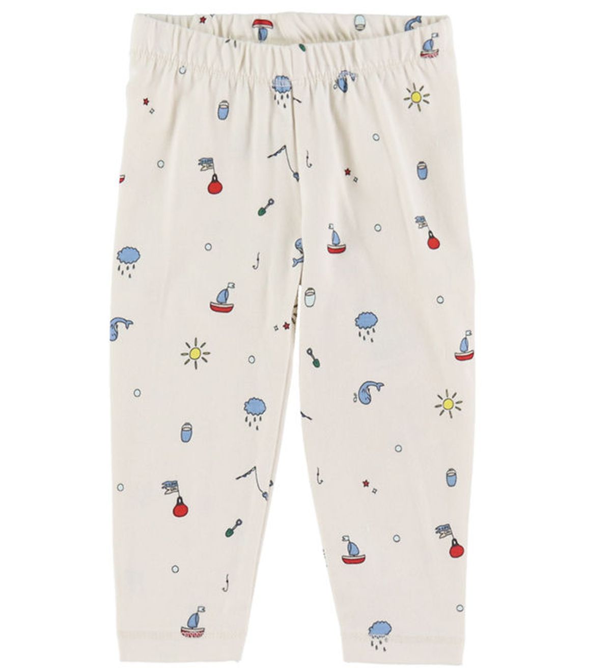 Copenhagen Colors Leggings - Cream Fishing Print