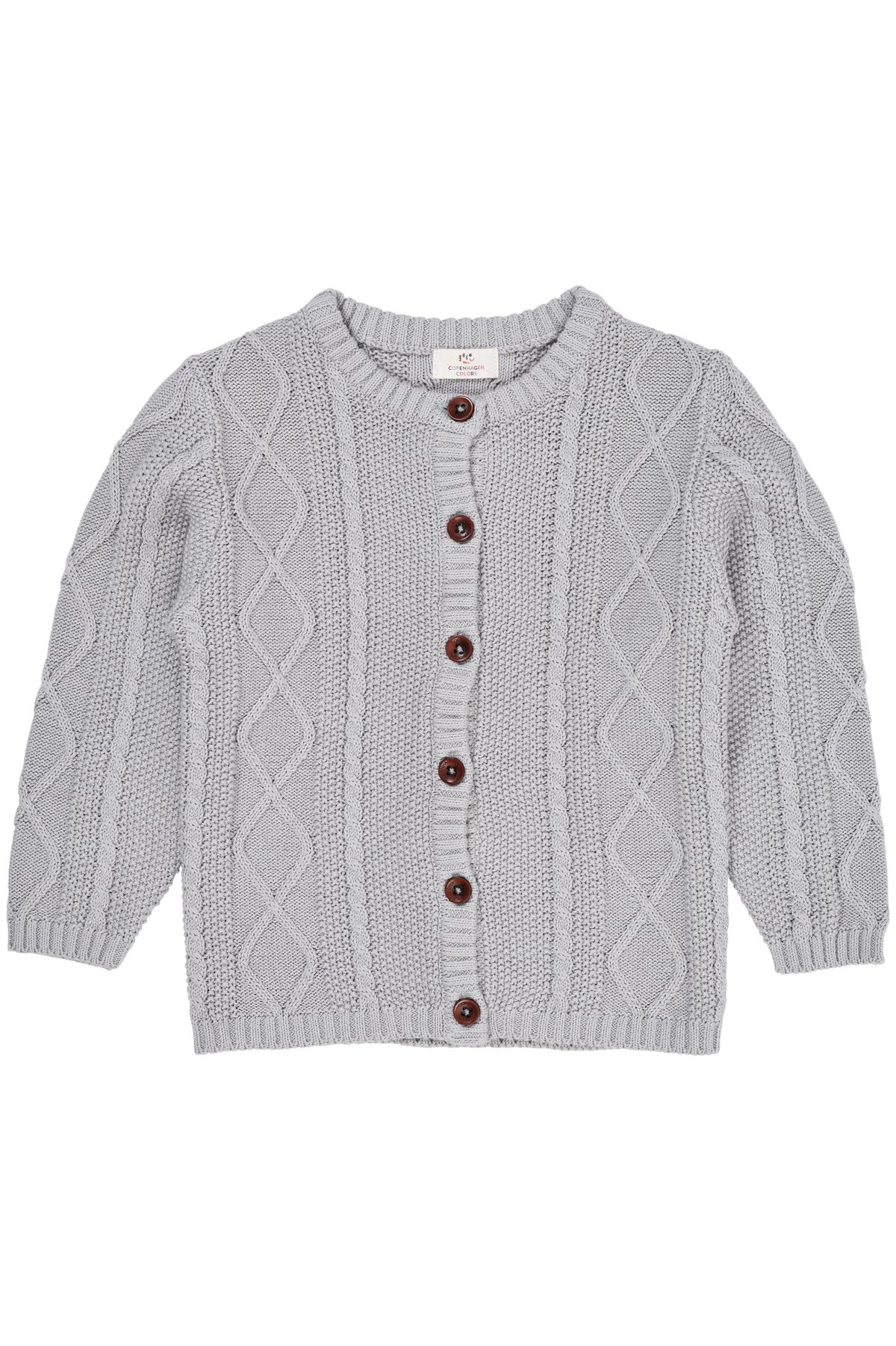 Copenhagen Colors Strik Cardigan - Dusty Blue - 50 cm