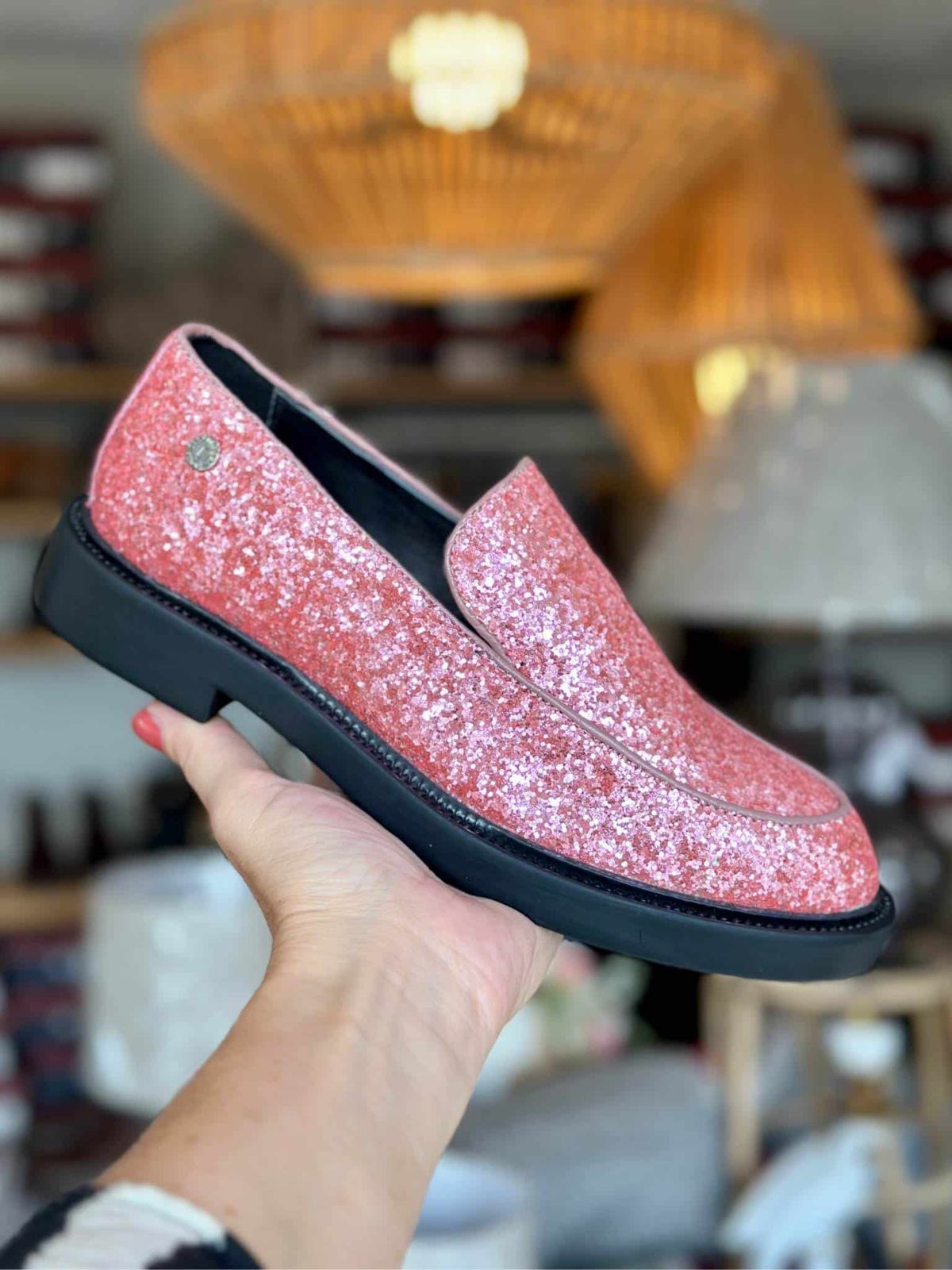 COPENHAGEN SHOES - CPHS LOAFER - ROSA GLITTER 36