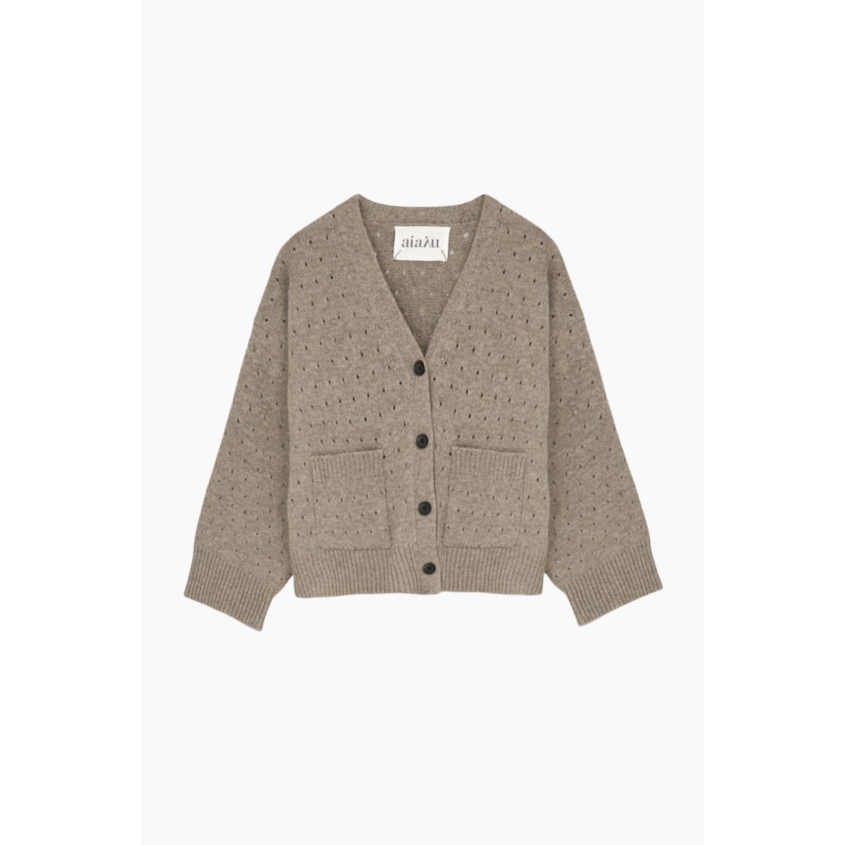 Cora Dot Cardigan - Pure Soil - Aiayu - Beige L