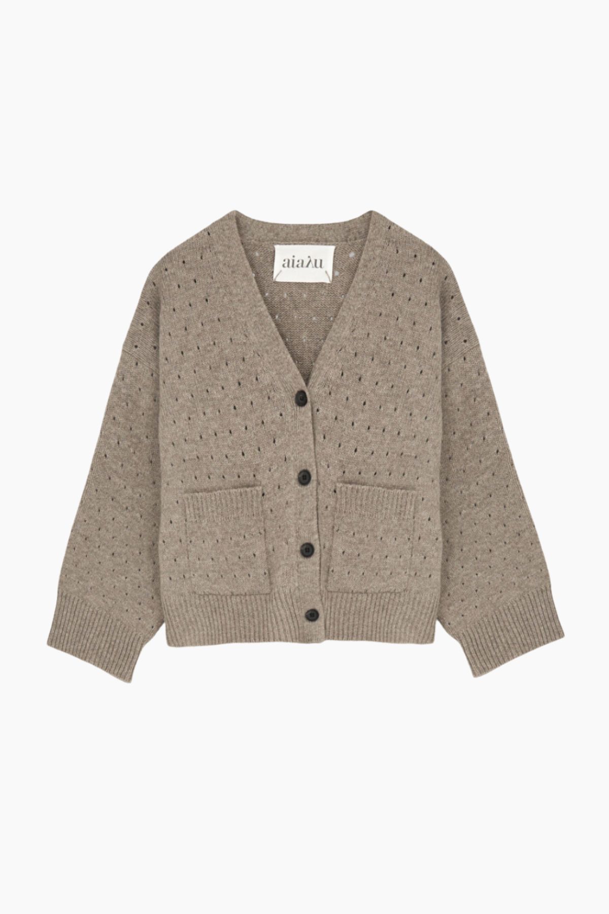 Cora Dot Cardigan - Pure Soil - Aiayu - Beige XS