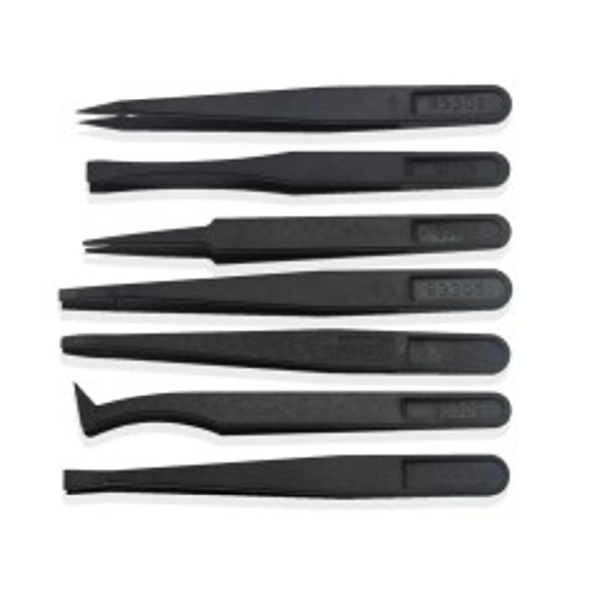 CoreParts 7 in 1 Black Plastic Tweezers