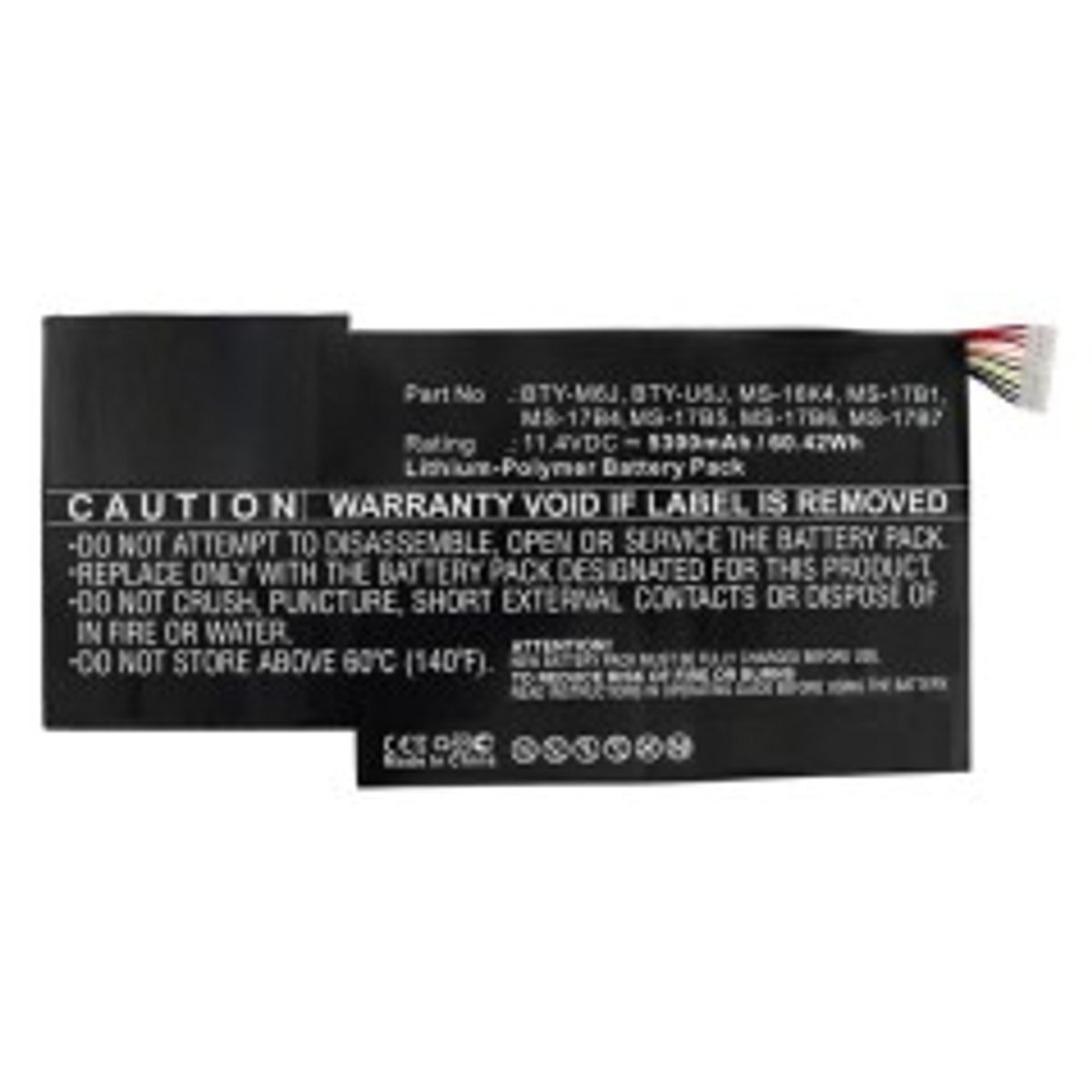 CoreParts Laptop Battery for MSI 60Wh