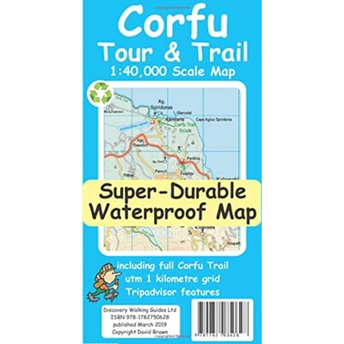 Corfu Tour & Trail Super-Durable Map