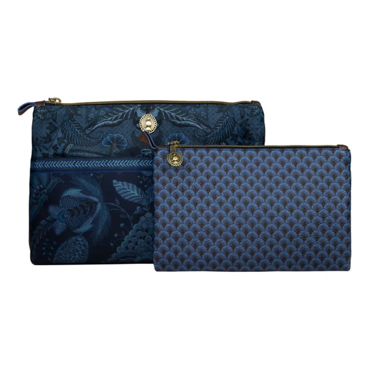 Cosmetic Bag - Combi Kyoto Festival Indigo Blue 26x18x7.5cm/22x13x1cm