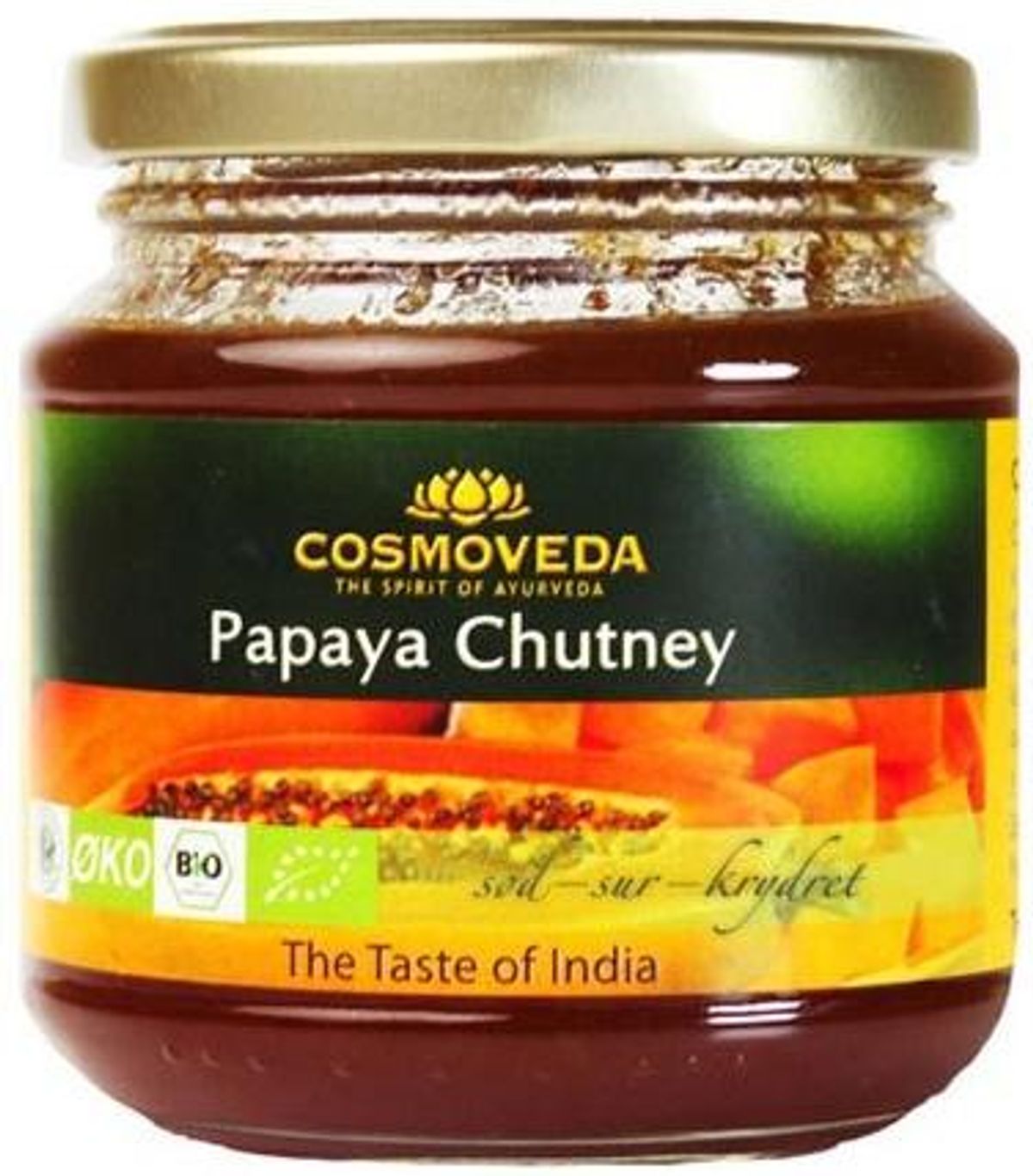 Cosmoveda Chutney Papaya Ø, 225g.