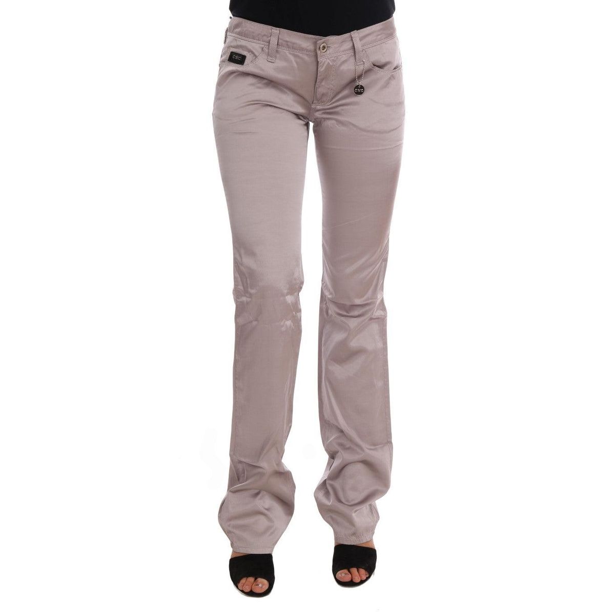 Costume National Chic Beige Slim Fit Designer Jeans