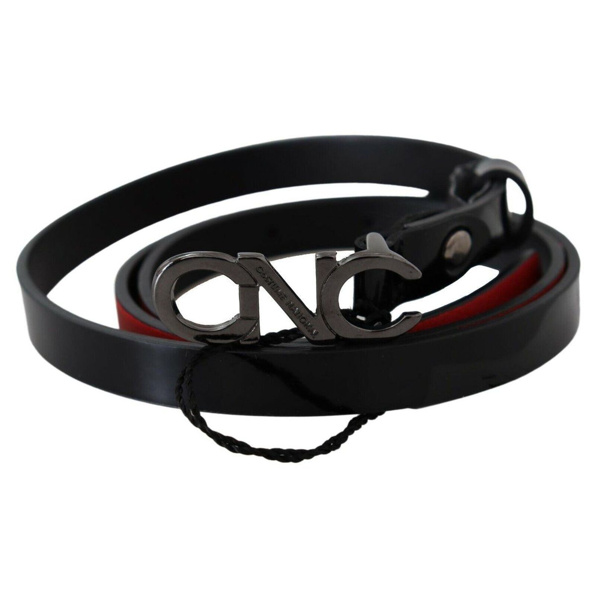 Costume National Chic Black Leather Fashion Belt