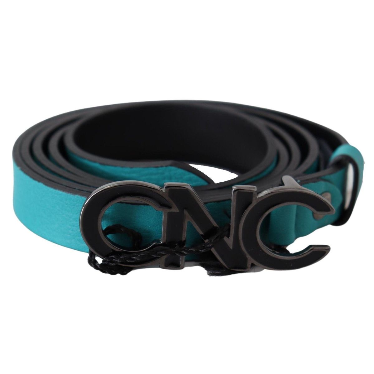 Costume National Chic Blue Green Leather Fashion Belt