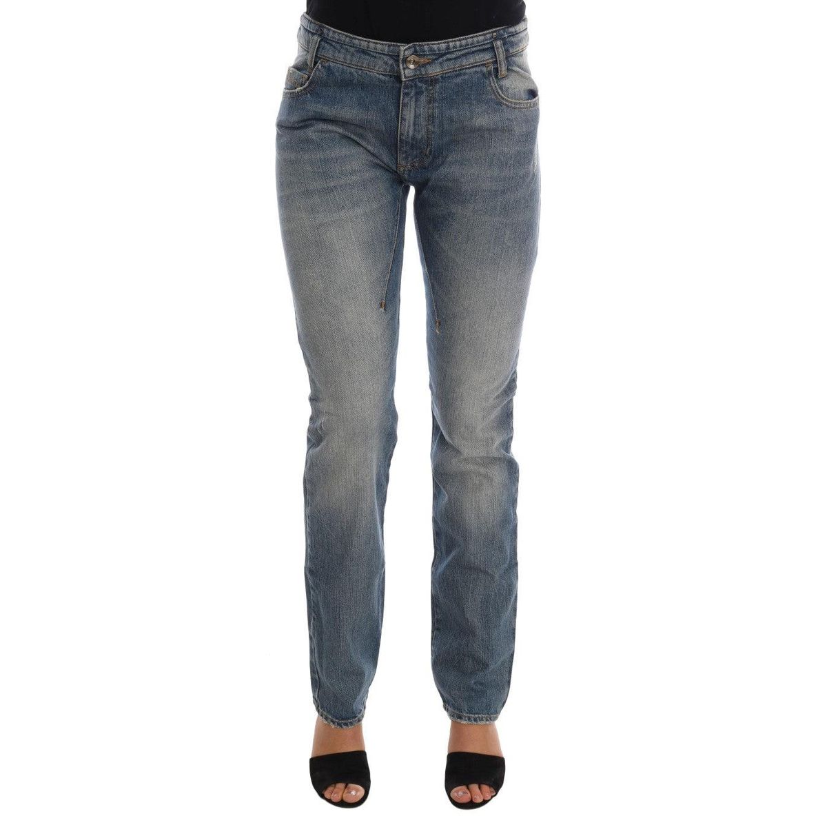 Costume National Chic Blue Slim Fit Designer Jeans