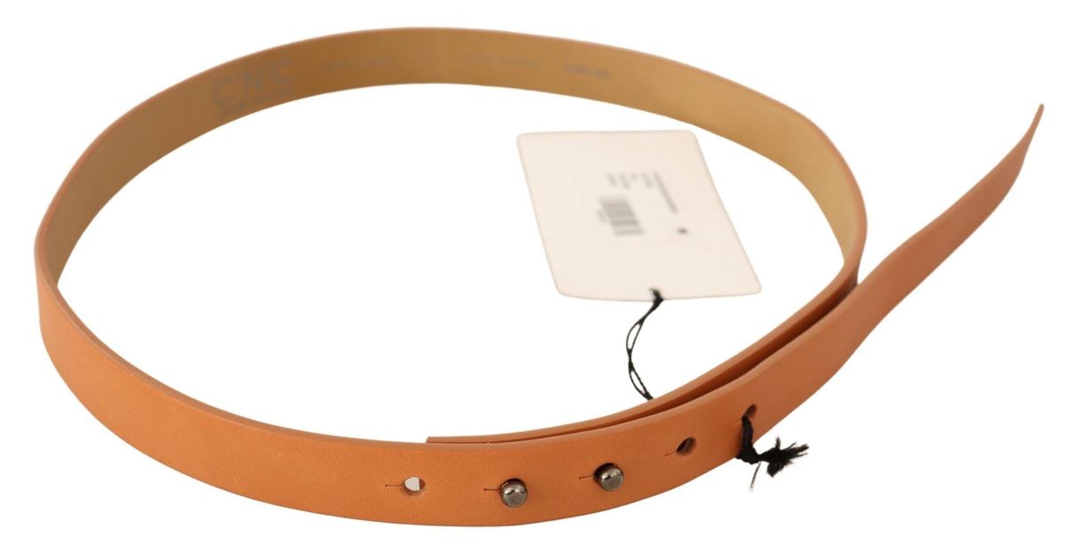 Costume National Chic Orange Leather Fashion Belt