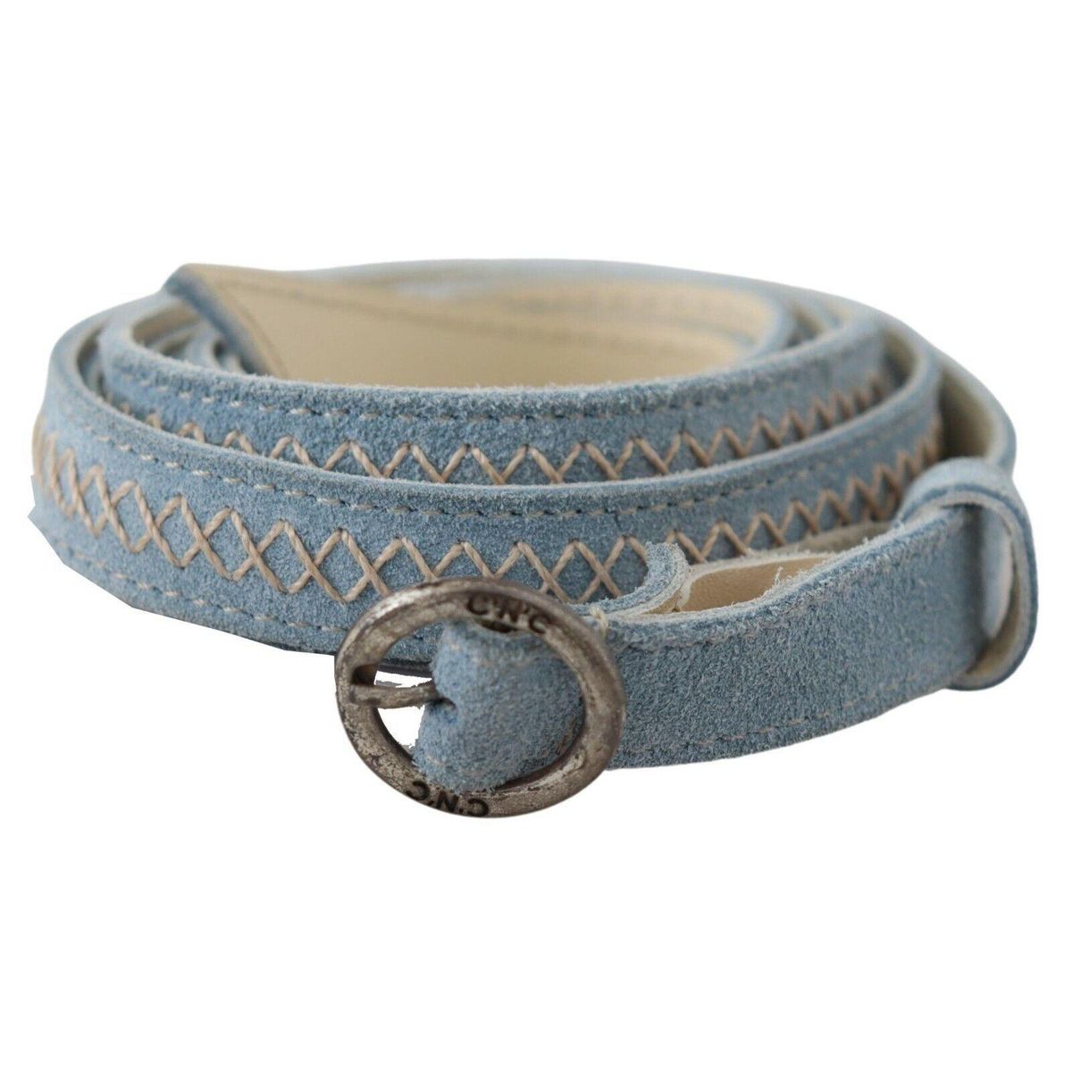 Costume National Chic Sky Blue Leather Belt - Buckle Up in Style