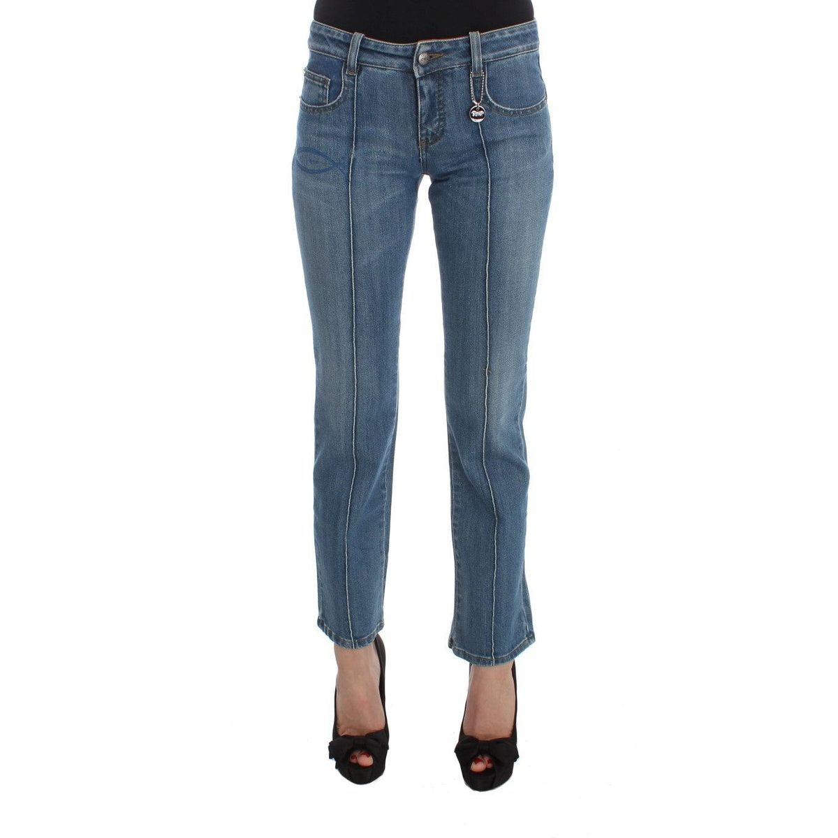 Costume National Chic Slim Fit Blue Jeans for the Modern Woman