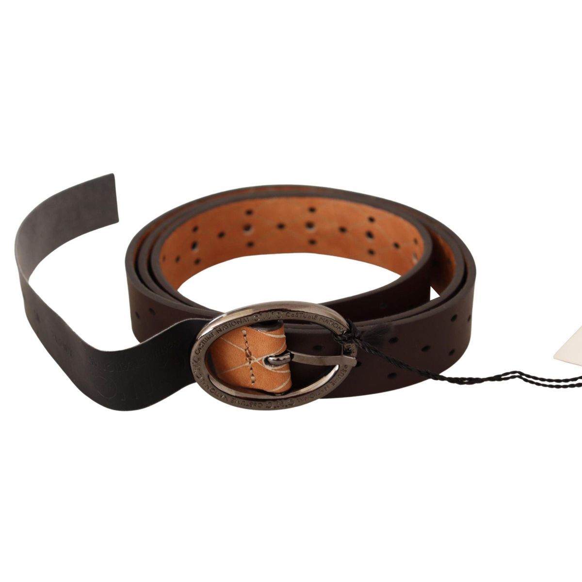 Costume National Elegance Redefined: Chic Brown Fashion Belt