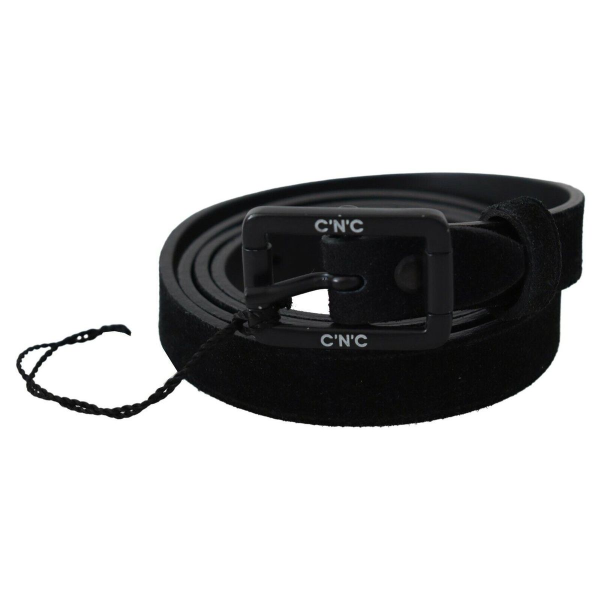 Costume National Elegant Black Leather Classic Belt