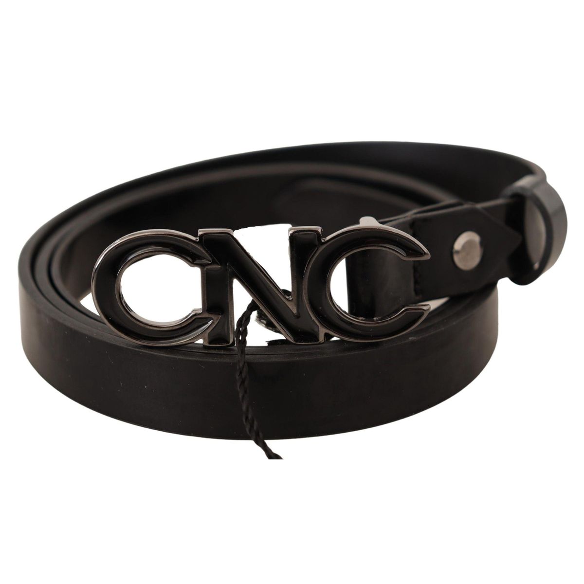 Costume National Elegant Black Leather Fashion Belt