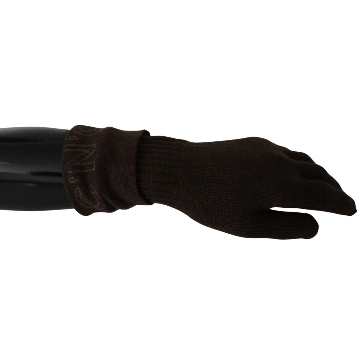 Costume National Elegant Brown Knitted Gloves