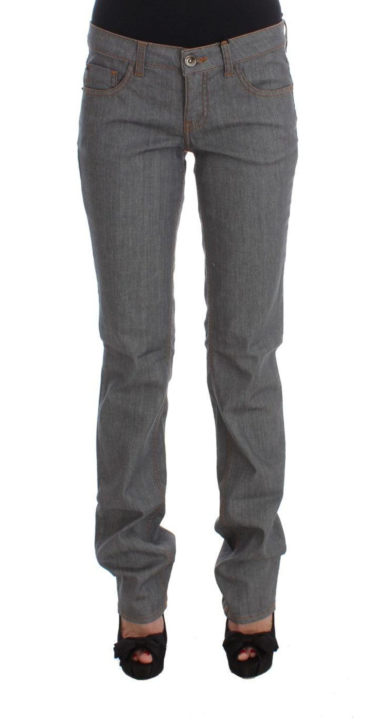 Costume National Elegant Gray Regular Fit Jeans