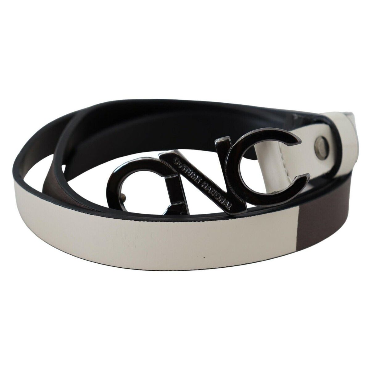 Costume National Elegant White Leather Fashion Belt