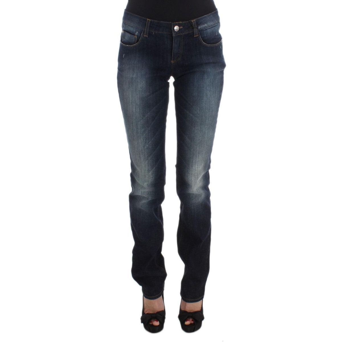 Costume National Sleek Slim Fit Blue Designer Jeans