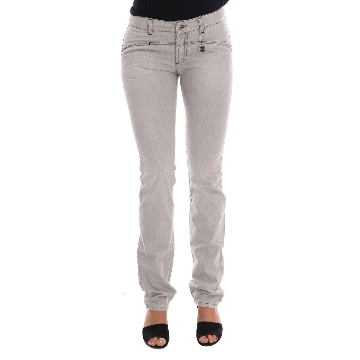 Costume National Sophisticated Gray Super Slim Jeans