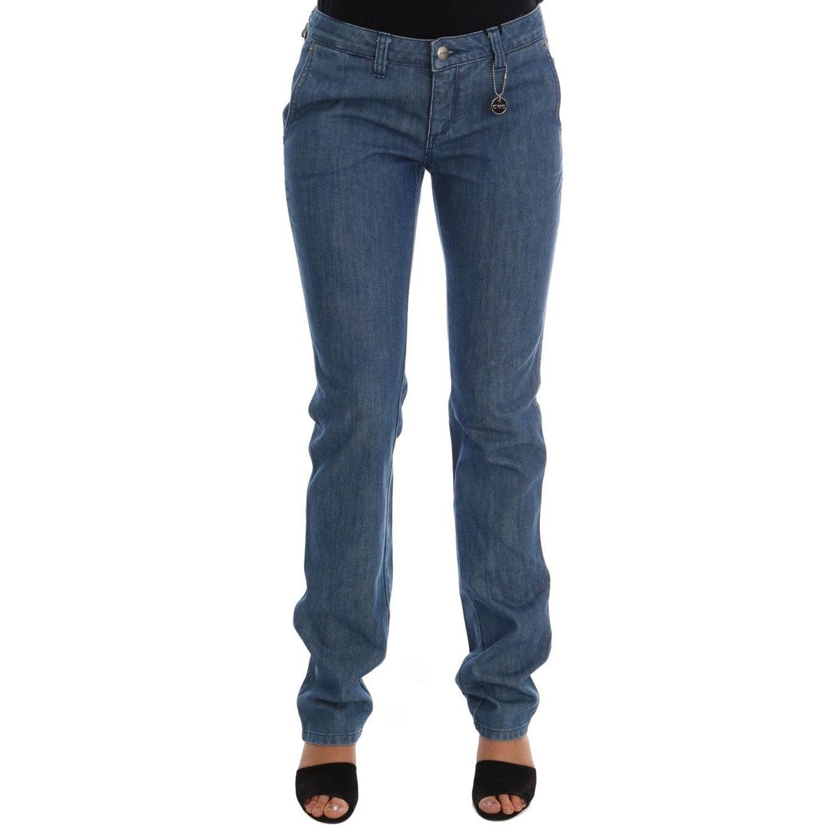 Costume National Super Slim Blue Wash Cotton Jeans