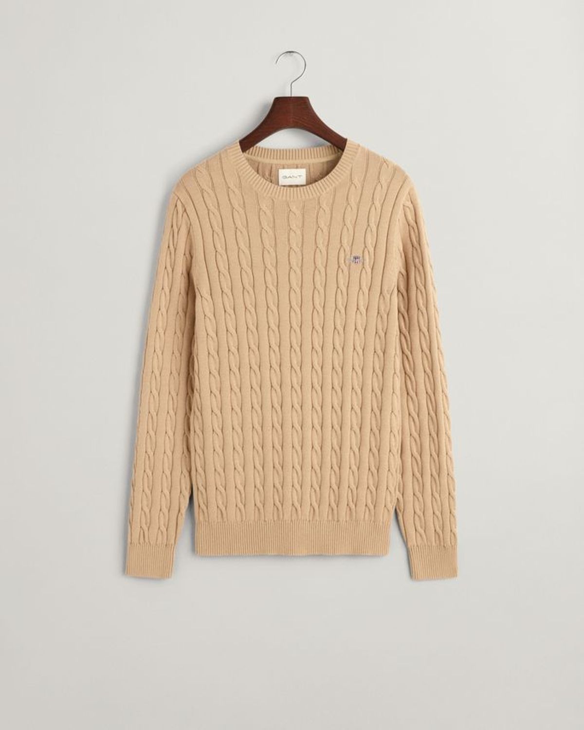 COTTON CABLE C-NECK