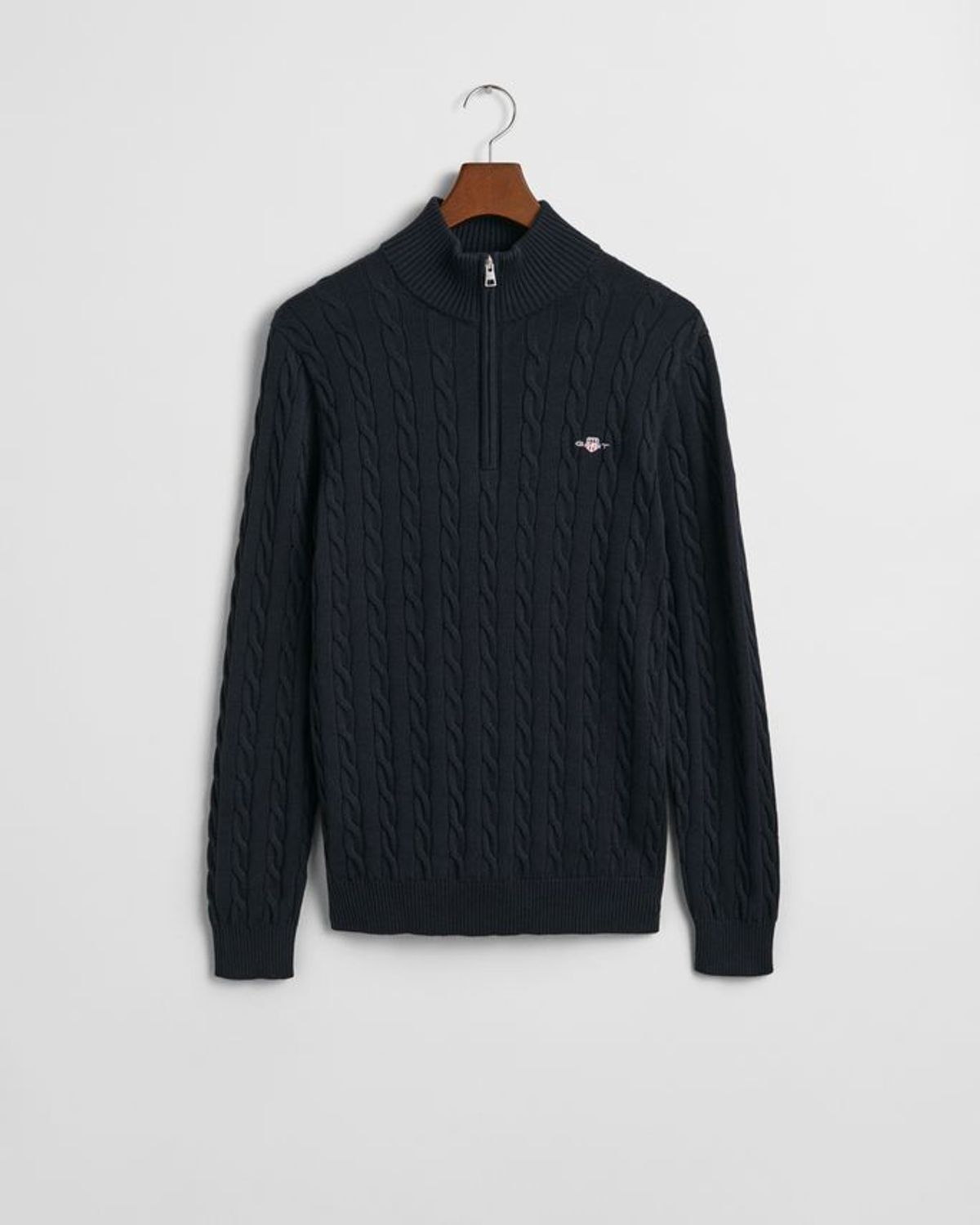 COTTON CABLE HALF ZIP