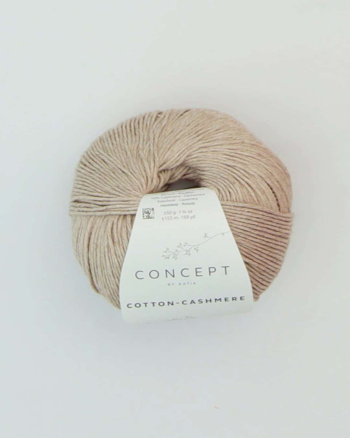 Cotton-Cashmere fra Katia - 55 Beige - 90% Bomuld, 10% Kashmir