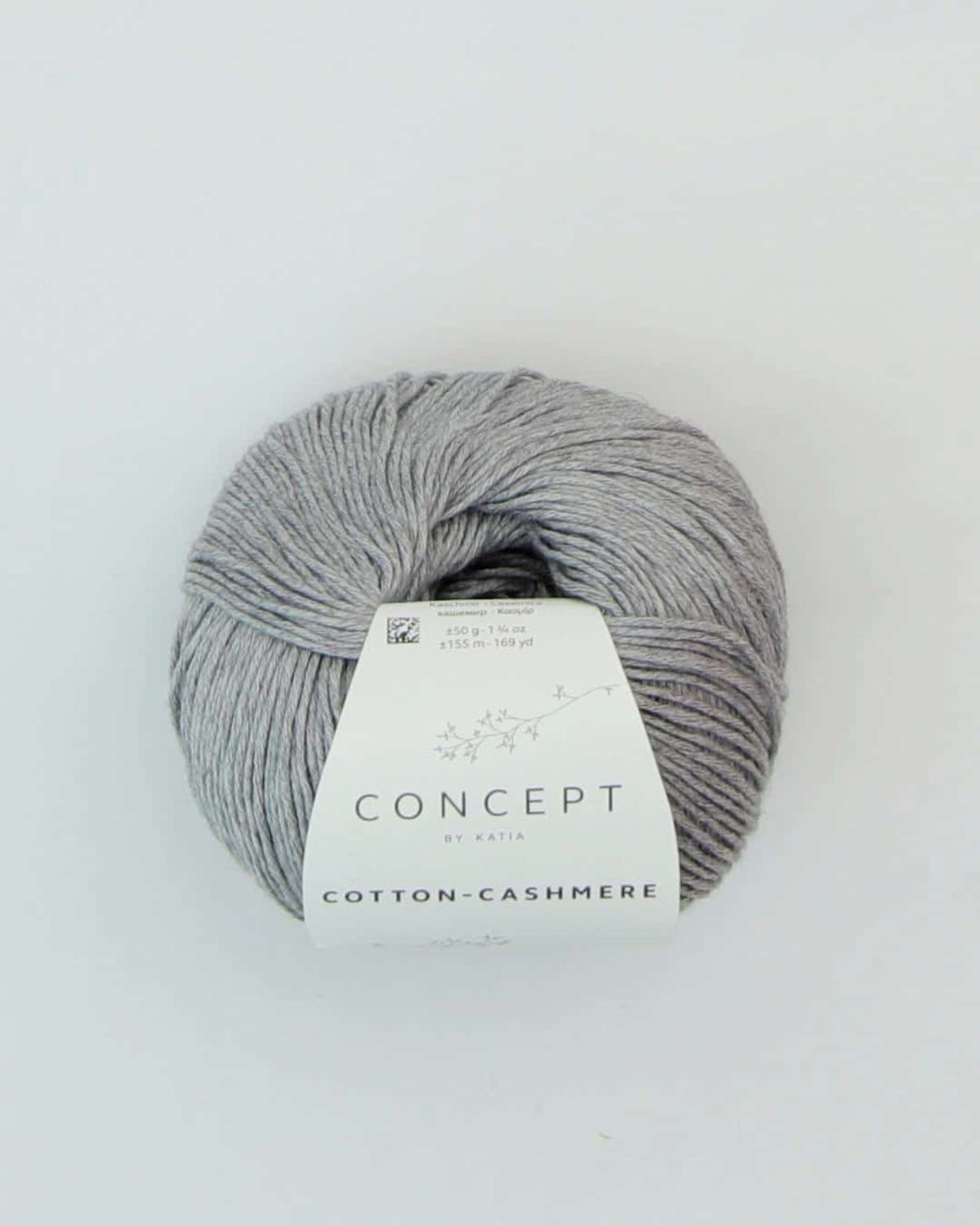 Cotton-Cashmere fra Katia - 59 Grå - 90% Bomuld, 10% Kashmir