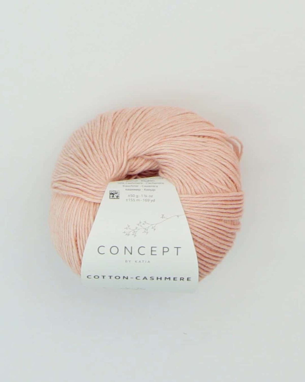 Cotton-Cashmere fra Katia - 66 Sart laksefarvet - 90% Bomuld, 10% Kashmir