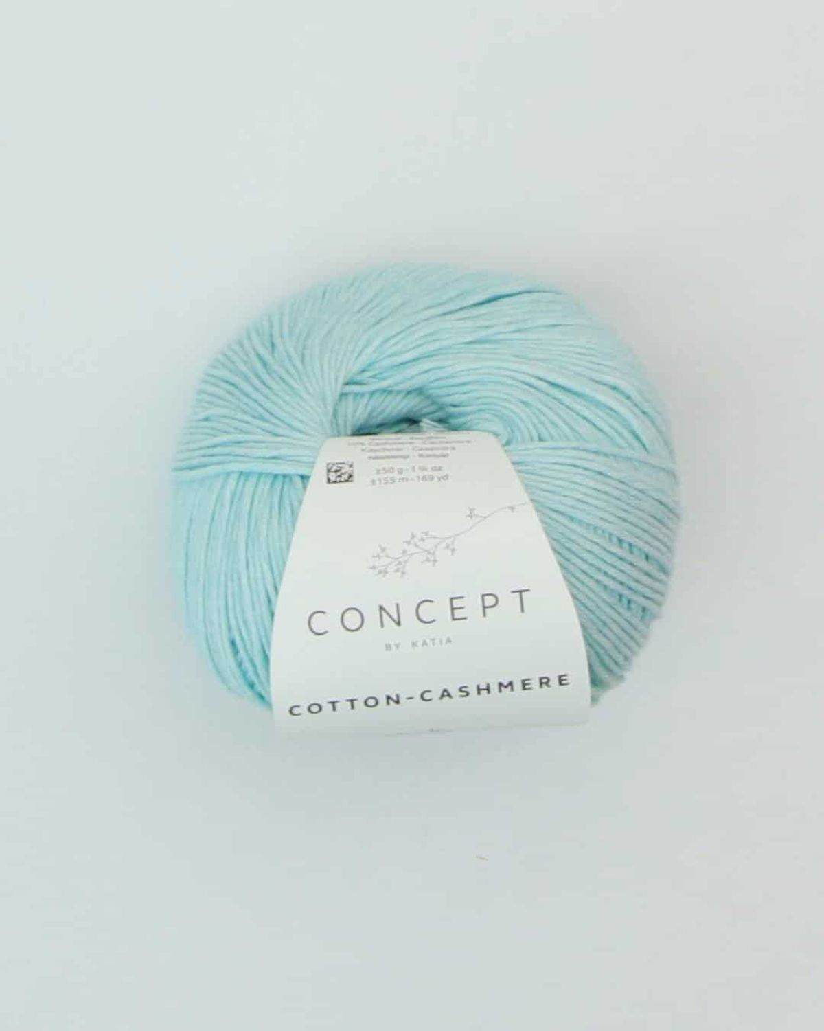 Cotton-Cashmere fra Katia - 73 Aqua - 90% Bomuld, 10% Kashmir