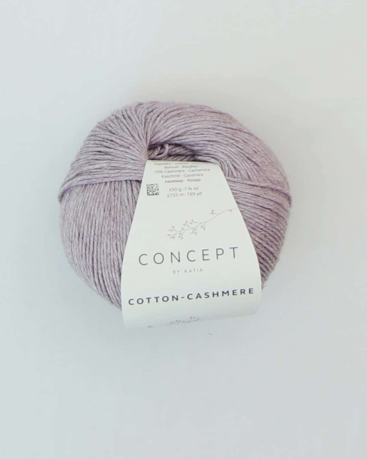 Cotton-Cashmere fra Katia - 85 Støvet lavendel - 90% Bomuld, 10% Kashmir