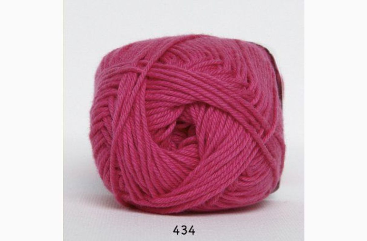 Cotton nr. 8 fra Hjertegarn i mange farver - 0434 pink - 100% Bomuld