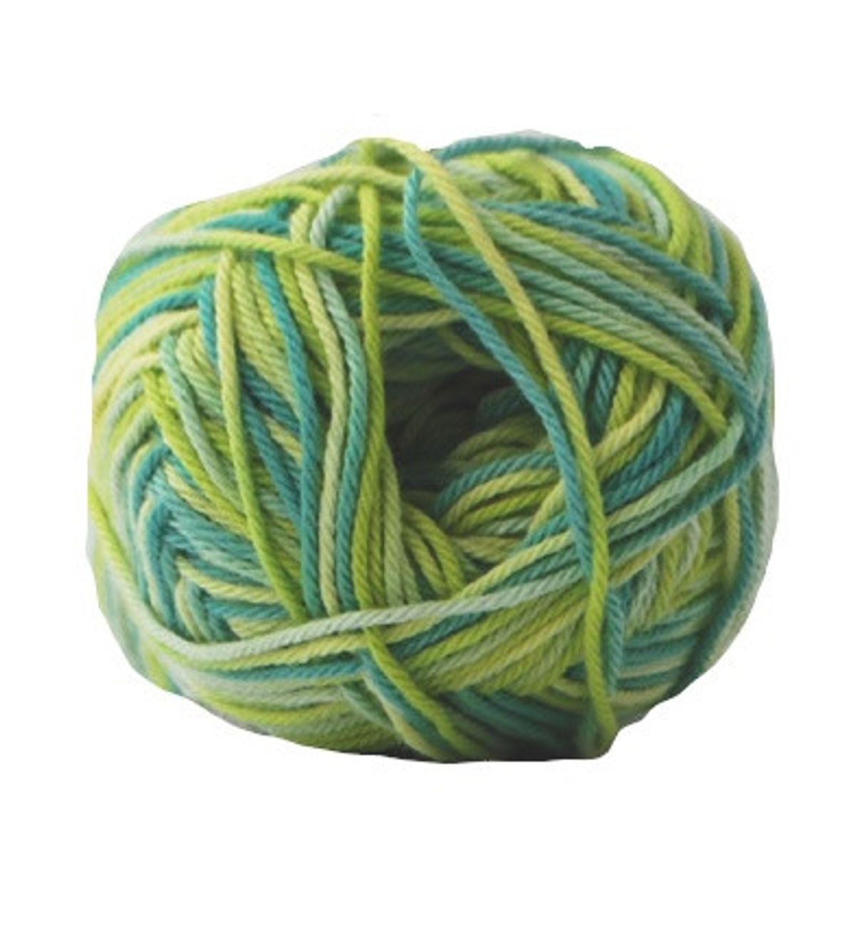 Cotton nr. 8, multifarvet, grønne farver, 50 g, nr. 598