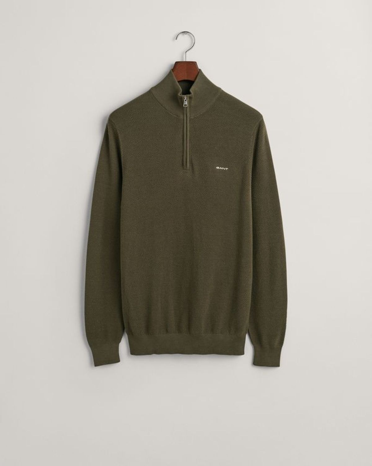 COTTON PIQUE HALFZIP