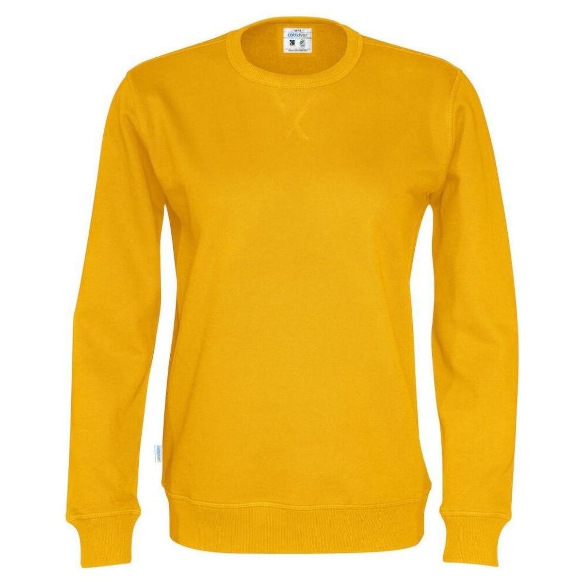 Cottover Crew Neck Sweatshirt med rund hals unisex 141003 Gul