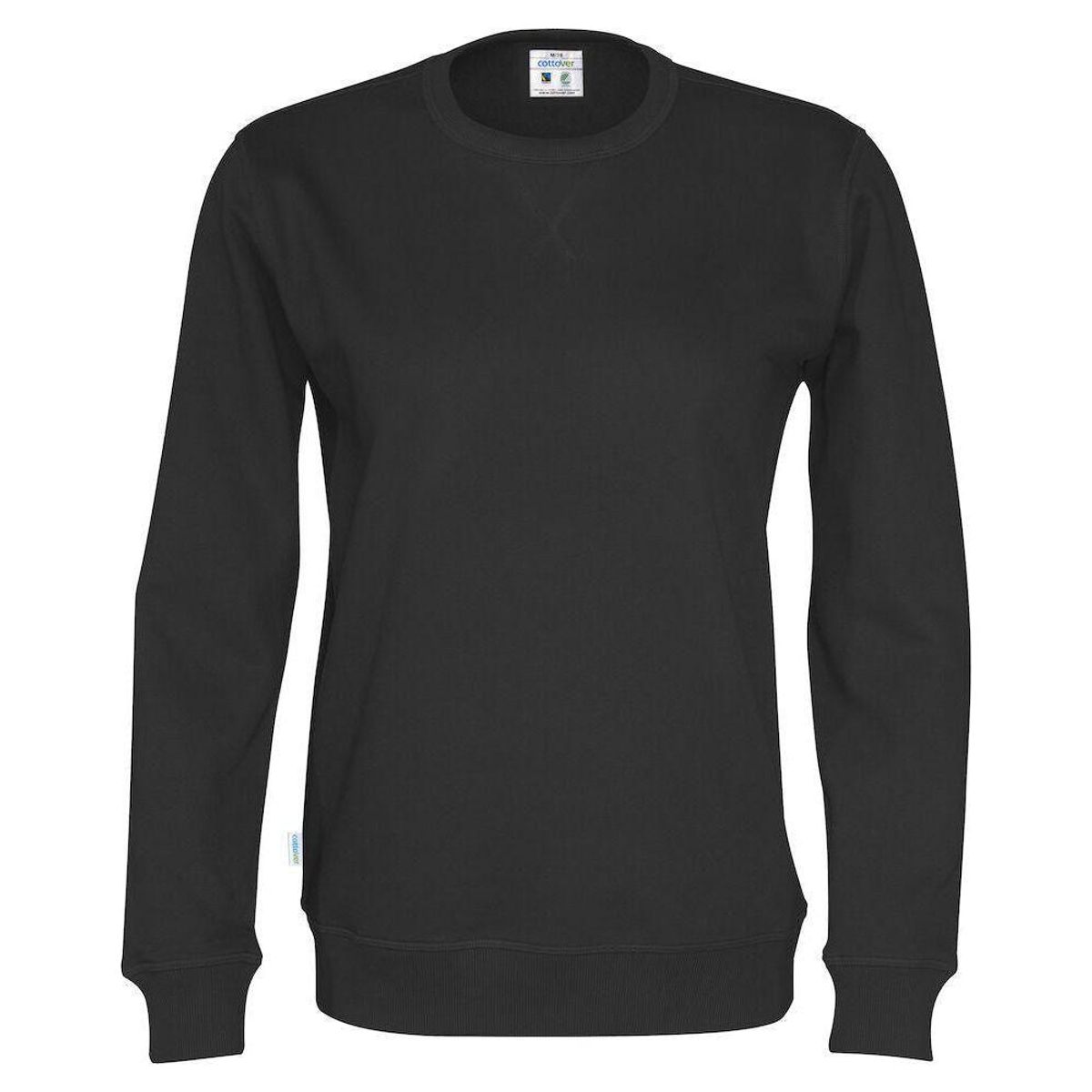 Cottover Crew Neck Sweatshirt med rund hals unisex 141003 Sort