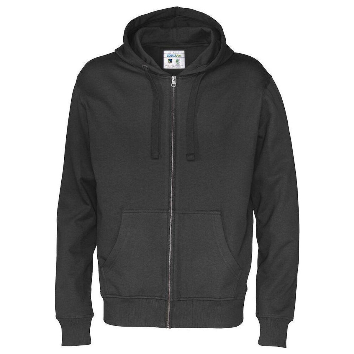 Cottover Full Zip Hood herre 141010 Sort