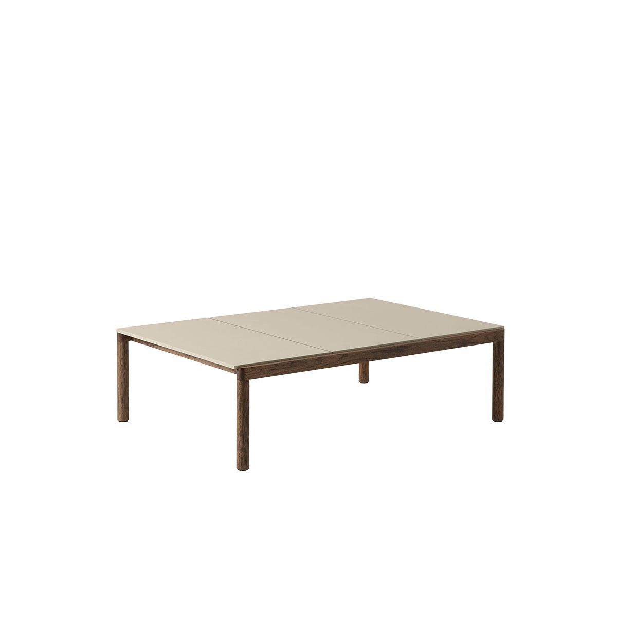 Couple Coffee Table, 120 x 84 cm fra Muuto (Sand / Dark Oiled Oak, Plain)