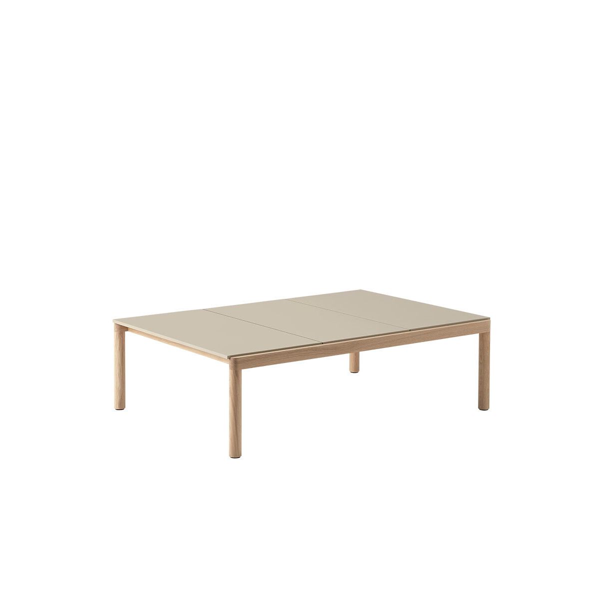 Couple Coffee Table, 120 x 84 cm fra Muuto (Sand / Oak, Plain)