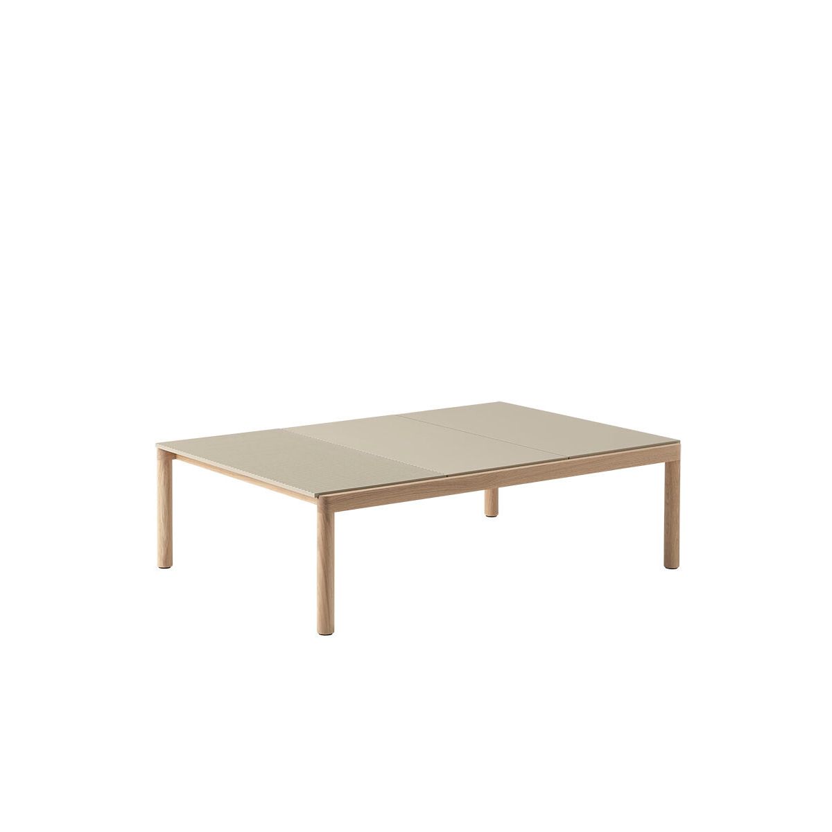 Couple Coffee Table, 120 x 84 cm fra Muuto (Sand / Oak, Wavy)