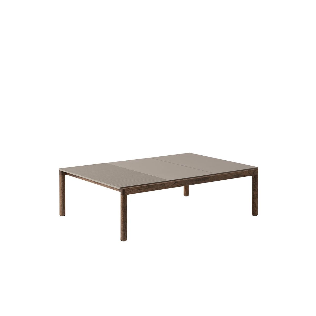 Couple Coffee Table, 120 x 84 cm fra Muuto (Taupe / Dark Oiled Oak, Wavy)