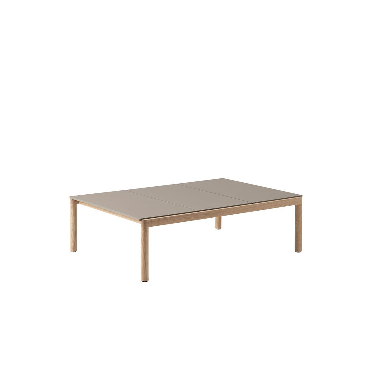 Couple Coffee Table, 120 x 84 cm fra Muuto (Taupe / Oak, Plain)