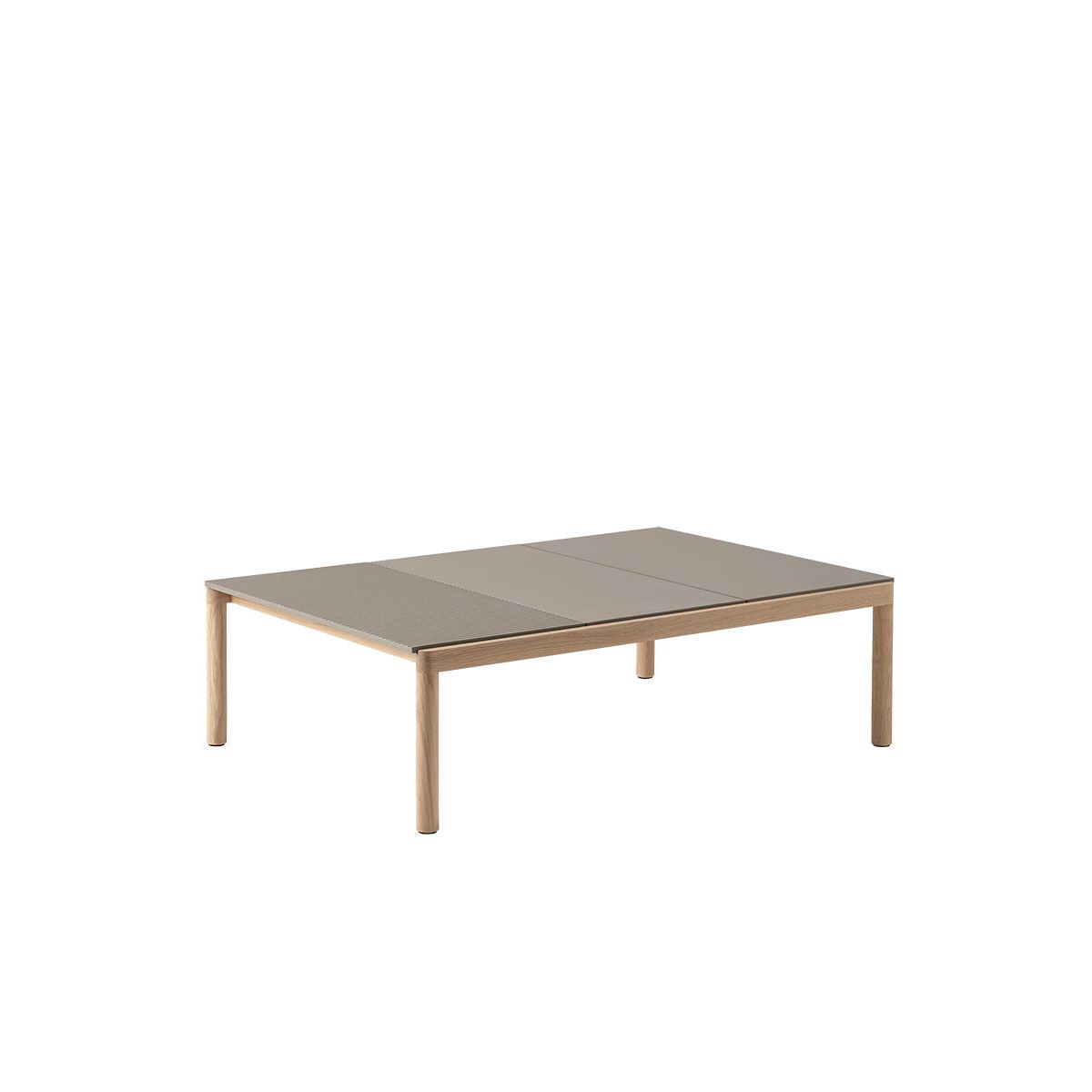 Couple Coffee Table, 120 x 84 cm fra Muuto (Taupe / Oak, Wavy)