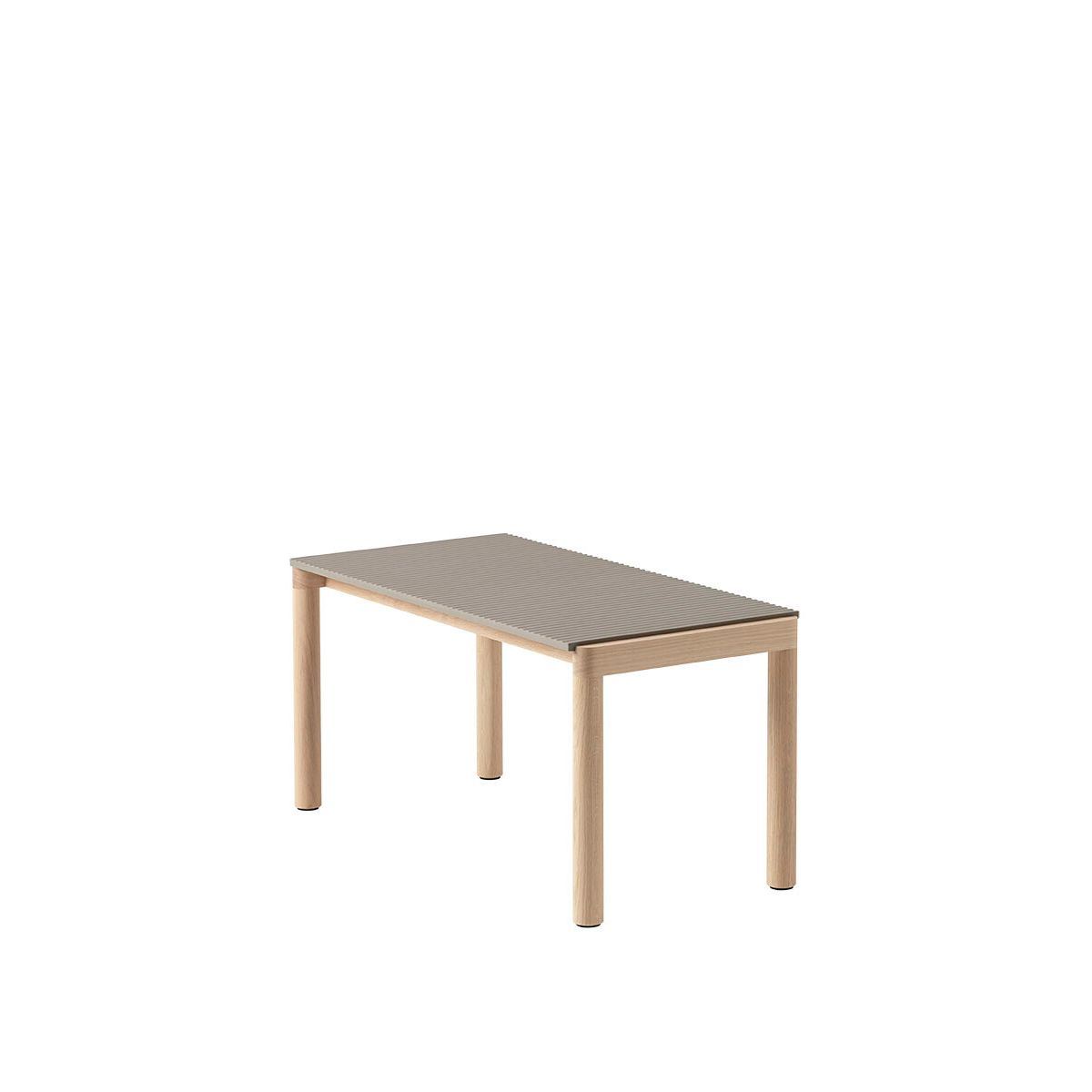 Couple Coffee Table, 40 x 84 cm fra Muuto (Taupe / Oak, Wavy)